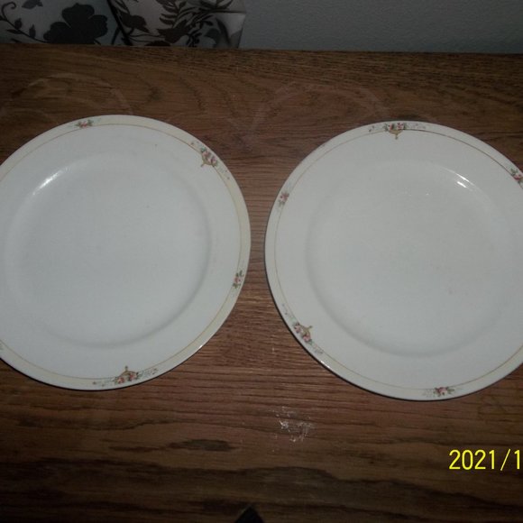Set of two vintage Meito China Dinner Plates, Hand Painted - Picture 4 of 4